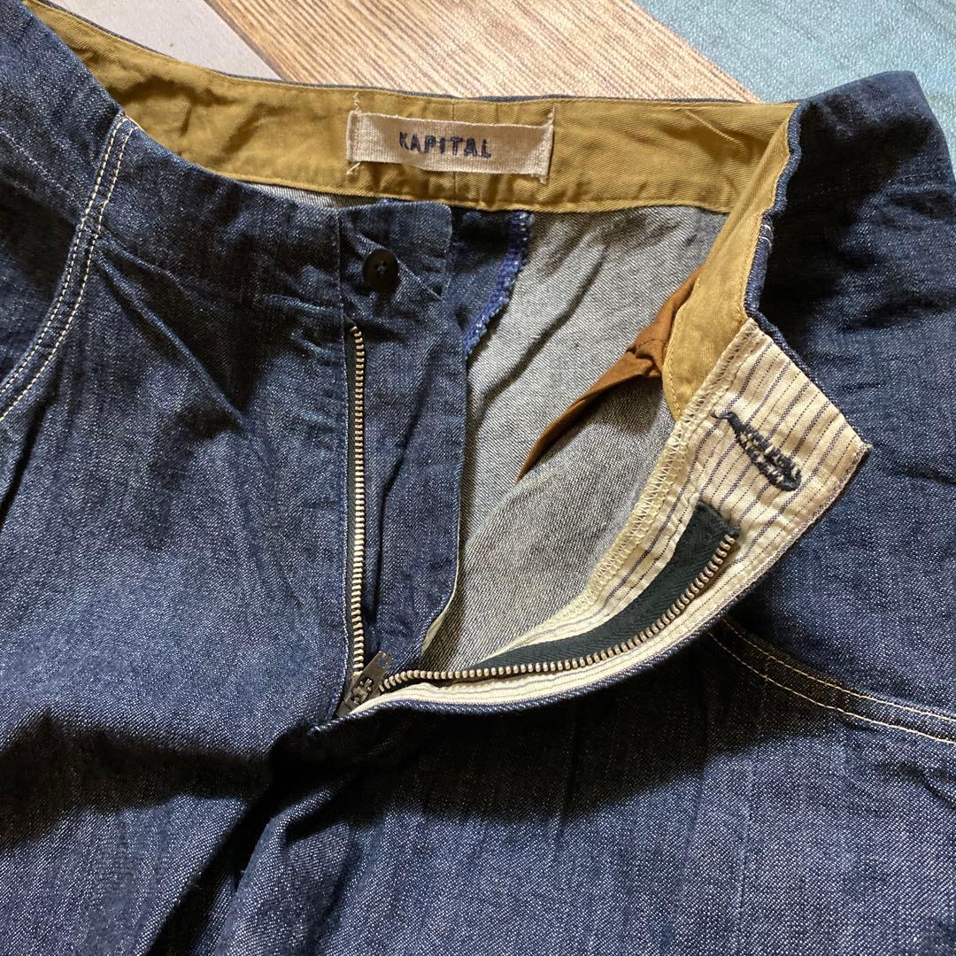 KAPITAL キャピタル デニム ガウチョ フレア ボトムス パンツ 日本製