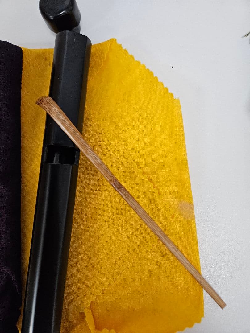 吉田高仙 作 茶杓「泪」利休写 共箱 共筒 略歴付 完品 茶道具