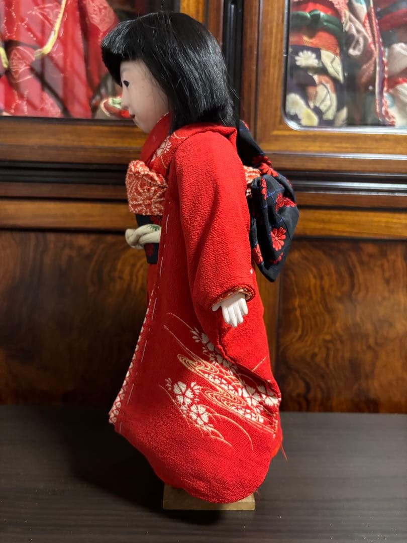 h*t様 市松人形 赤い着物