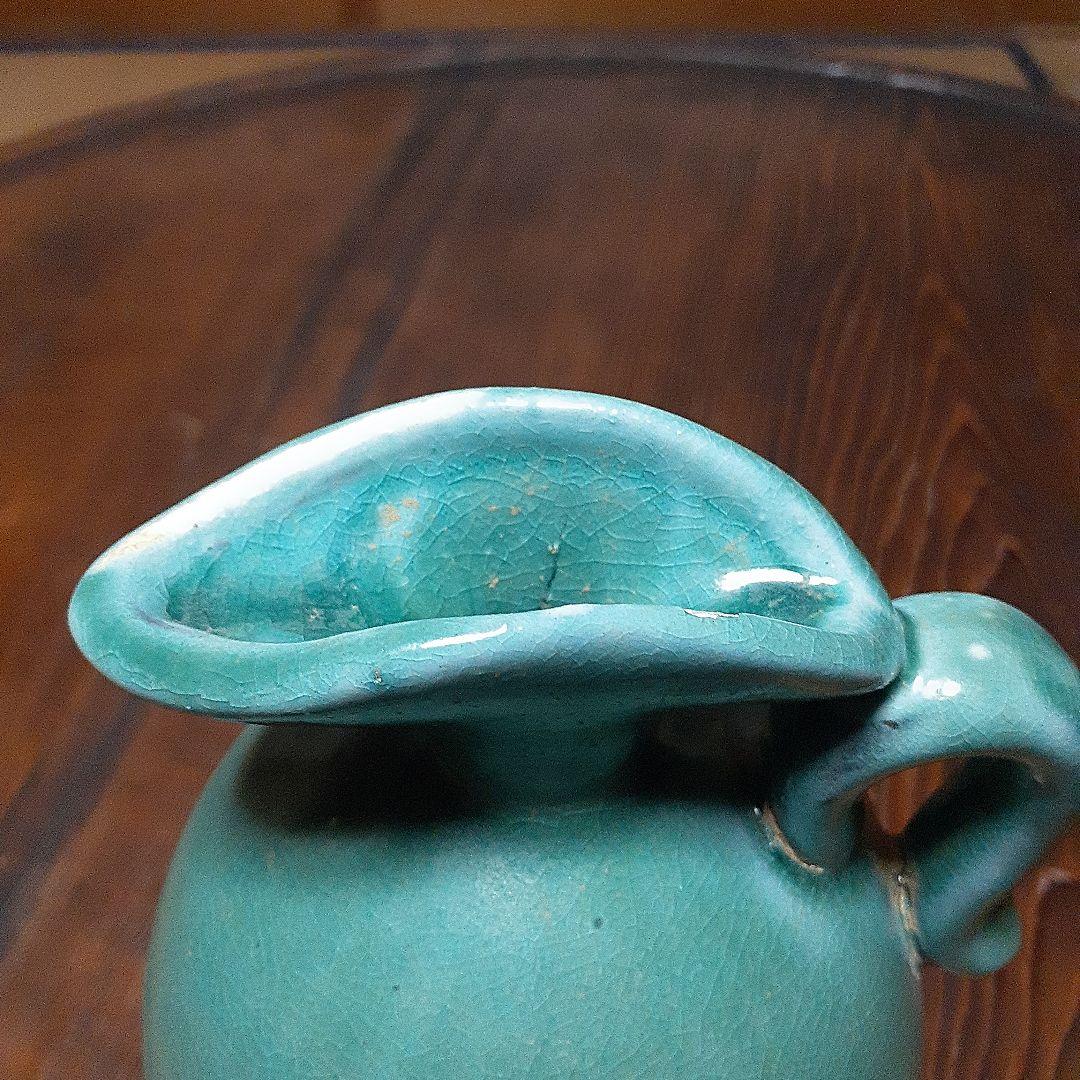 中国磁州窯陽刻緑彩水注