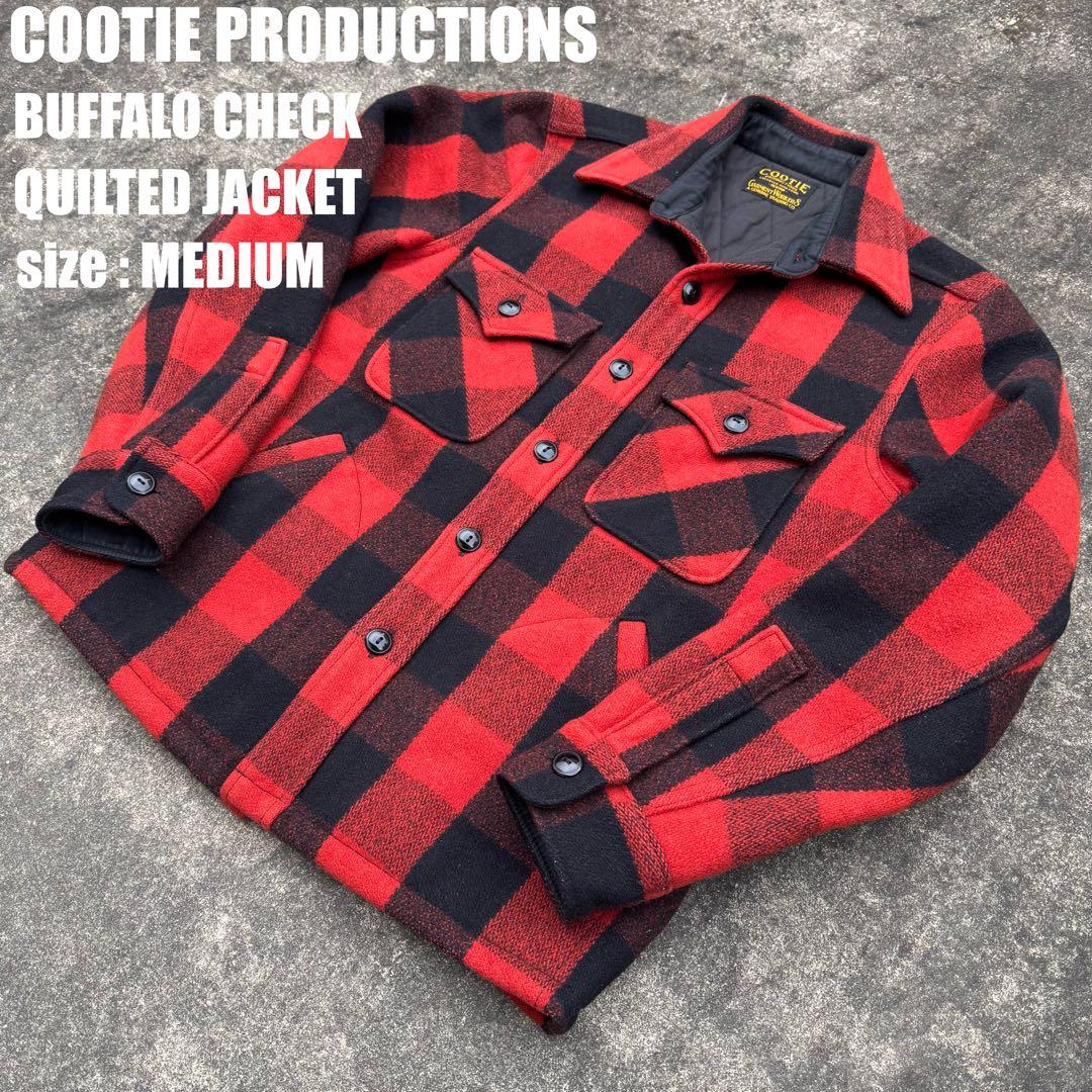 COOTIE クーティー バッファローチェック ウールジャケット 赤黒 M 希少