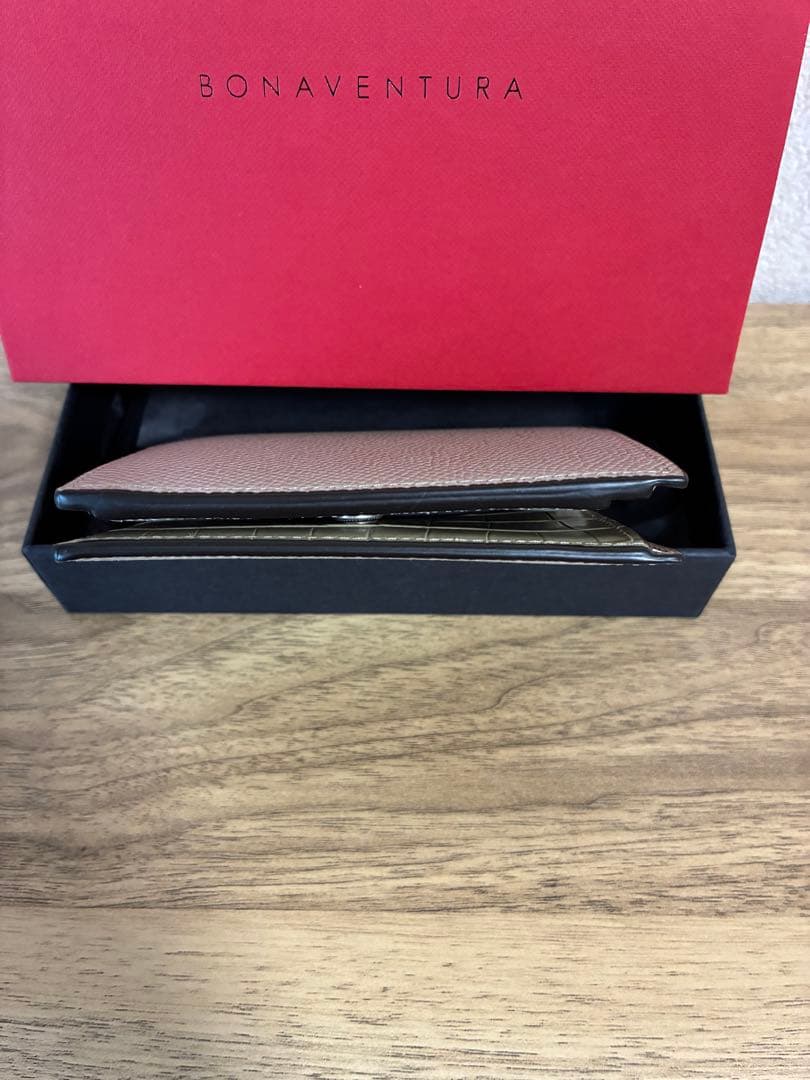 BONAVENTURA グレージュ ノブレッサ クロコ 財布