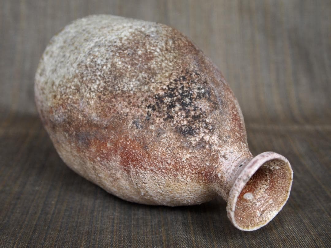 人気作家★山田浩之★信楽【窯変】花入★共箱・布