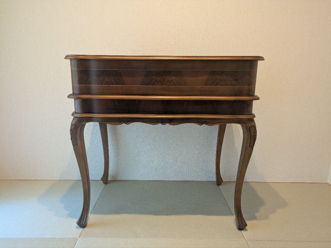 アンティーク ライティングデスク 猫脚 ビューロー 引き出し収納 クラシカル家具