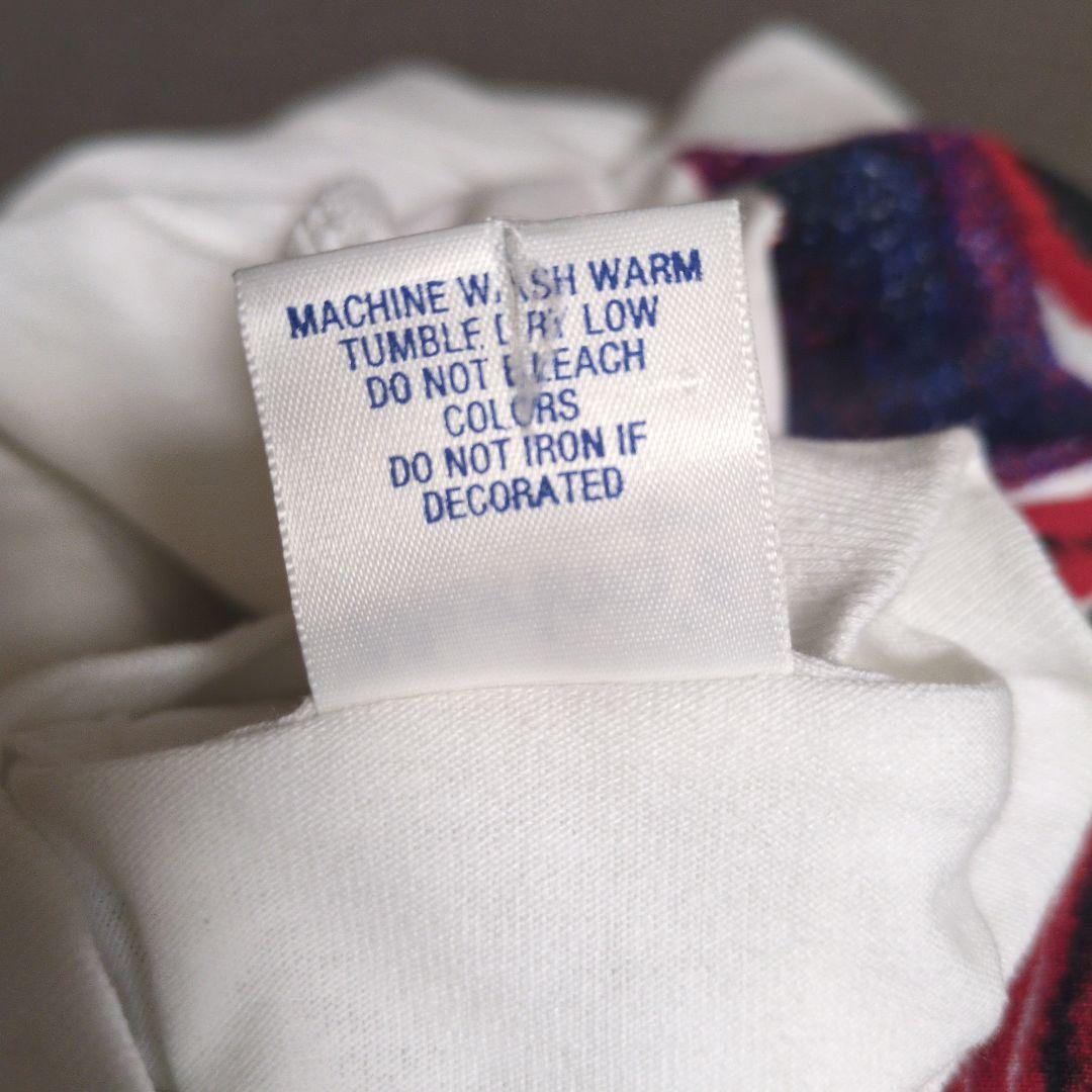 oasis オアシス ユニオンジャックロゴTシャツ 両面プリント ホワイト XL