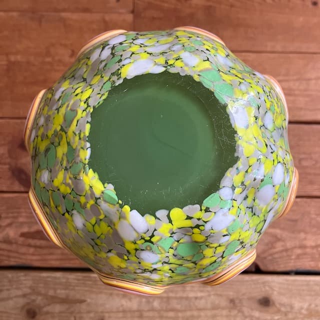 希少 カメイガラス レトロ 波状 ガラス 花瓶 ヴィンテージ ミッドセンチュリー