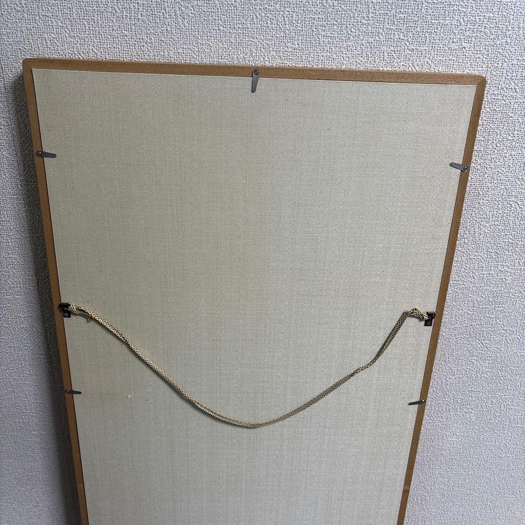 エッチング　船と人物のアート　無名作家