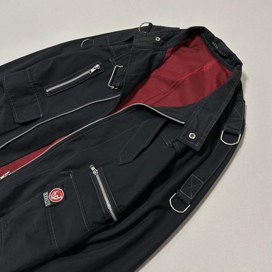 90s HERETHERE リップストップ ボンテージ パラシュート ジャケット