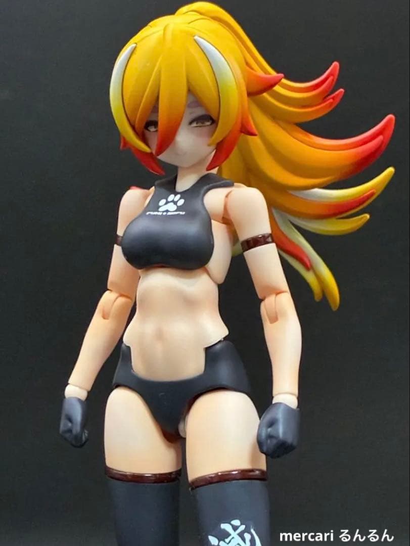 メガミデバイス　PUNI☆MOFU ラン　塗装完成品　煉獄カラーver