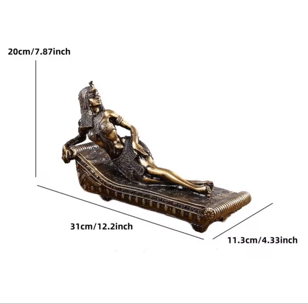 クレオパトラ像 ブロンズ調 エジプト女王 彫刻 オブジェ