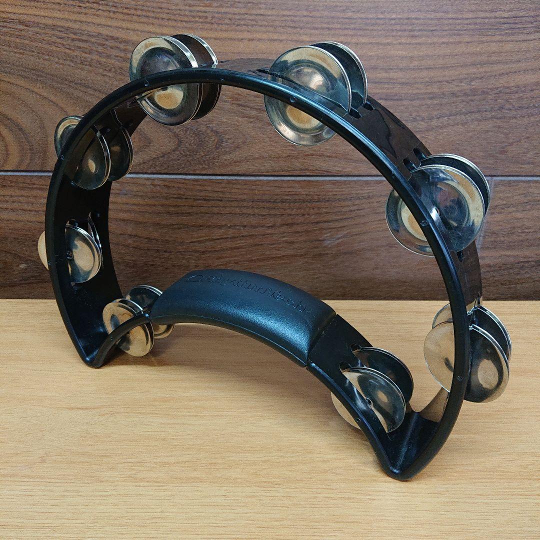 RhythmTech リズムテック RT1010 ニッケル2連タンバリン黒 楽器