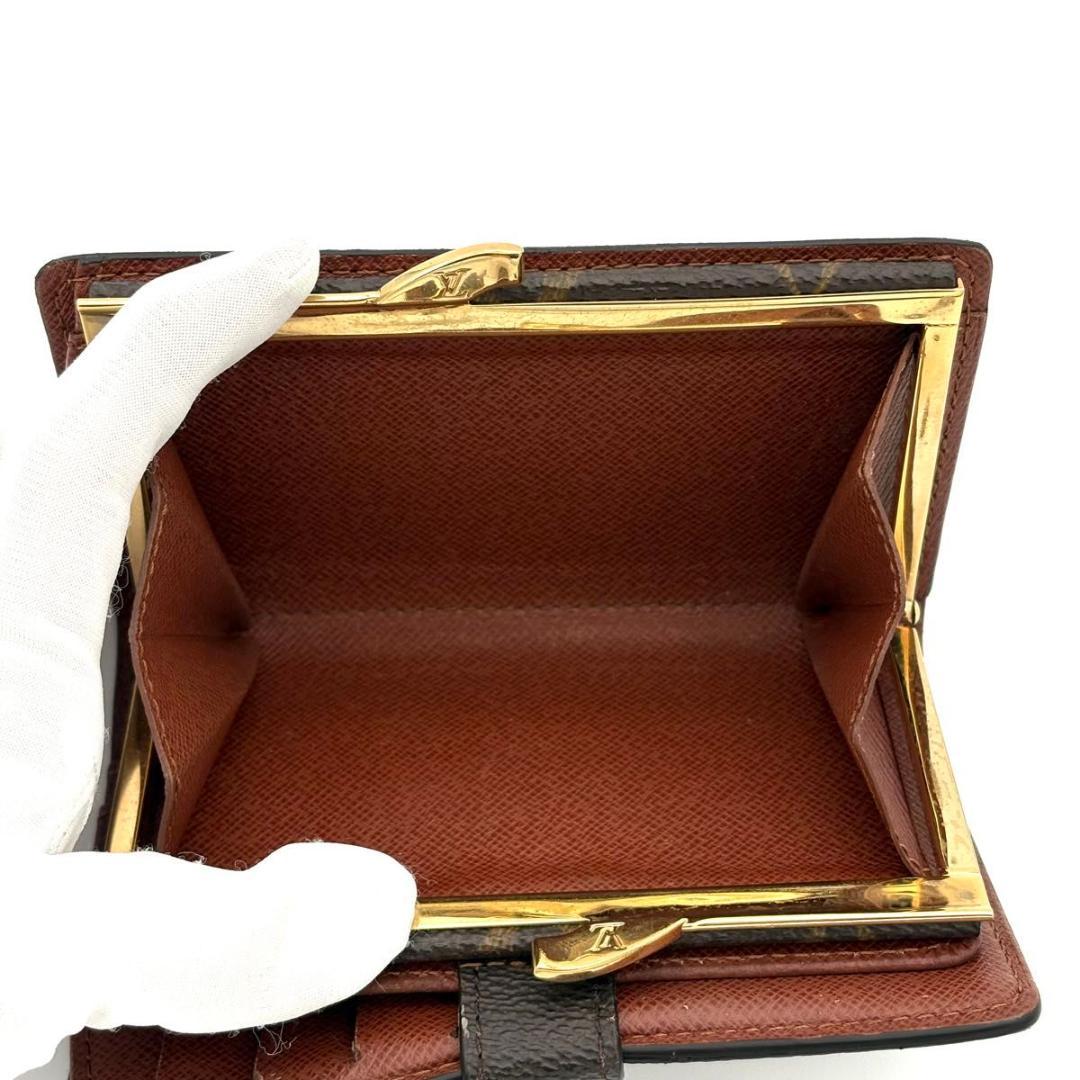 ルイヴィトン 折財布 がま口財布 モノグラム ヴィエノワ 茶 ブラウン 2160