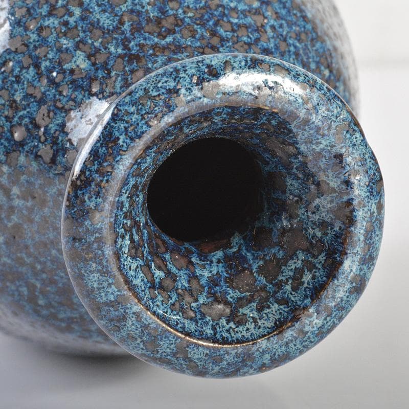 木村盛和作　油滴天目釉　徳利　共布共箱　V　R7109