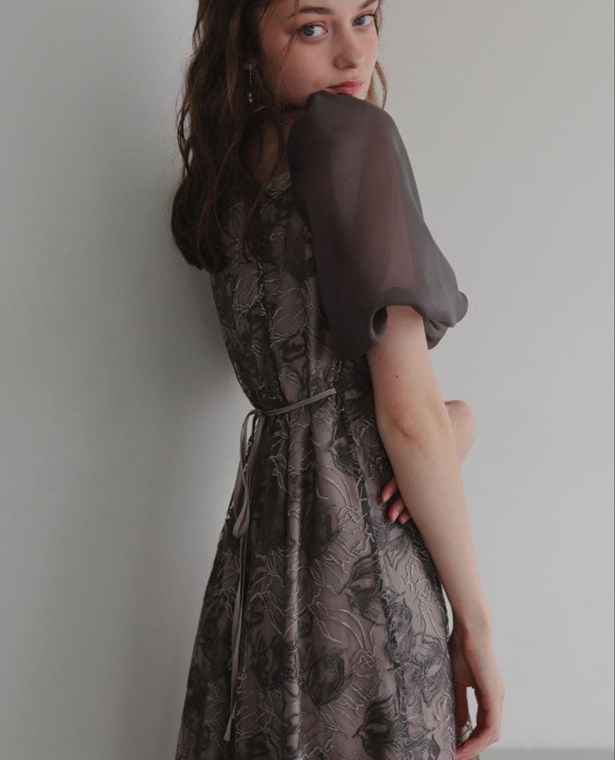 【Dorry Doll】ニュアンスフラワーレースドレス