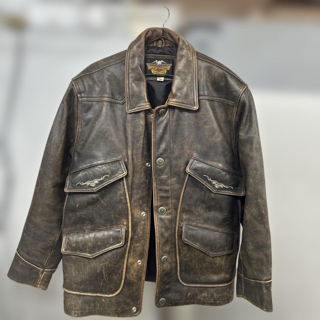 S*8様 ハーレーダビッドソン シングル ライダース レザージャケット 革ジャン