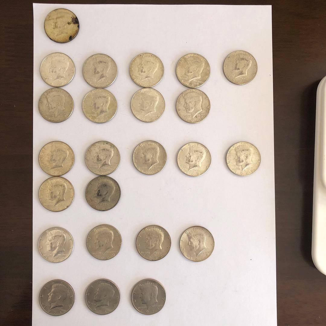 ハーフダラーケネディ 銀貨・硬貨　アメリカ 24枚（バラ売りご相談）