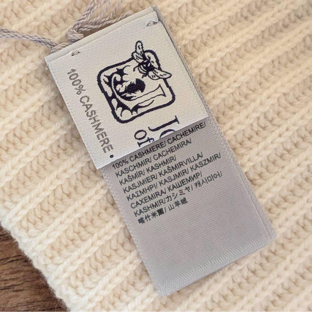 新品 ジョンストンズ オブ エルガン カシミアリブニットキャップ　秋冬　特価