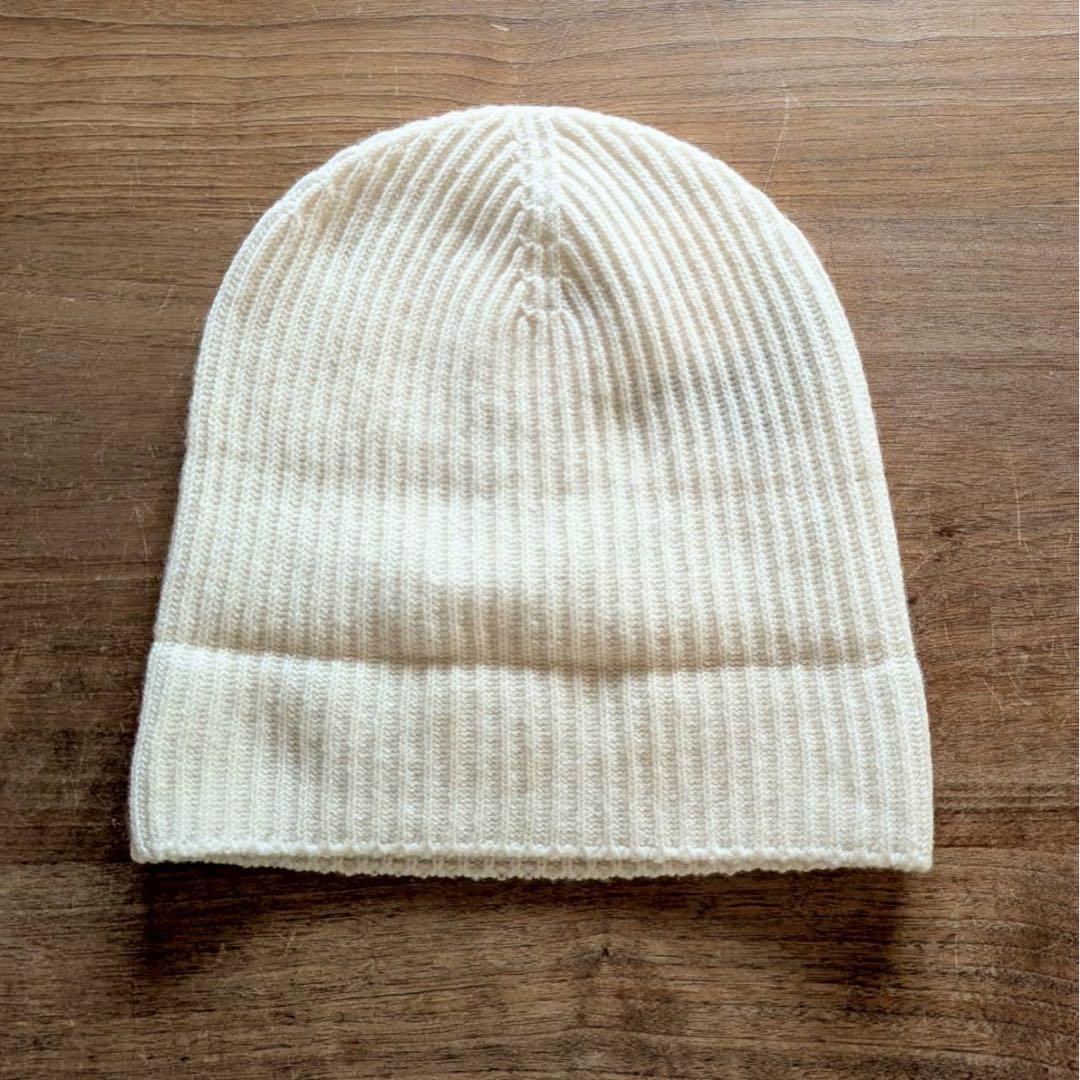 新品 ジョンストンズ オブ エルガン カシミアリブニットキャップ　秋冬　特価