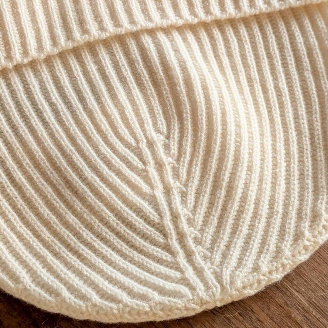 新品 ジョンストンズ オブ エルガン カシミアリブニットキャップ　秋冬　特価