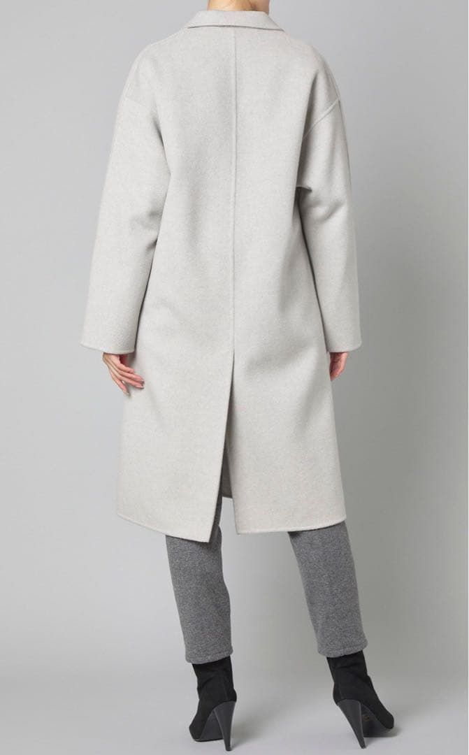 GALERIE VIE ウールダブルフェイスチェスターコート　ライトグレー