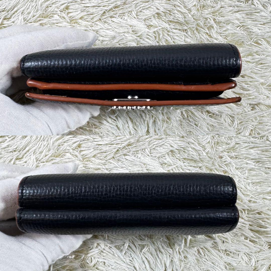 大人気✨ロエベ　トライフォールドウォレット　三つ折り財布　アナグラム　黒