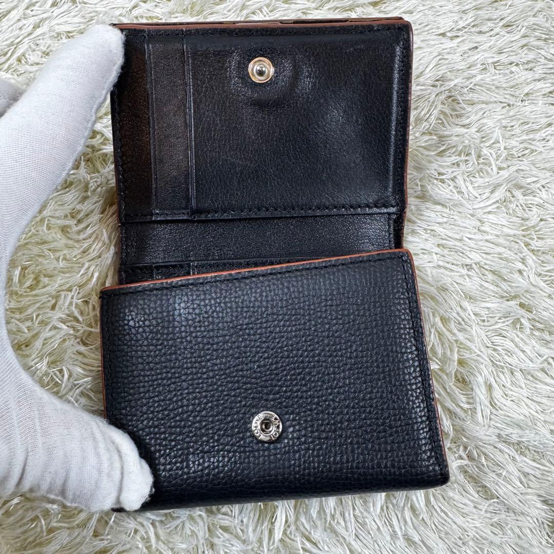 大人気✨ロエベ　トライフォールドウォレット　三つ折り財布　アナグラム　黒