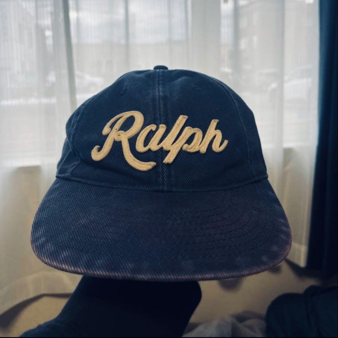 Ralph ネイビー 刺繍ロゴ ベースボールキャップ