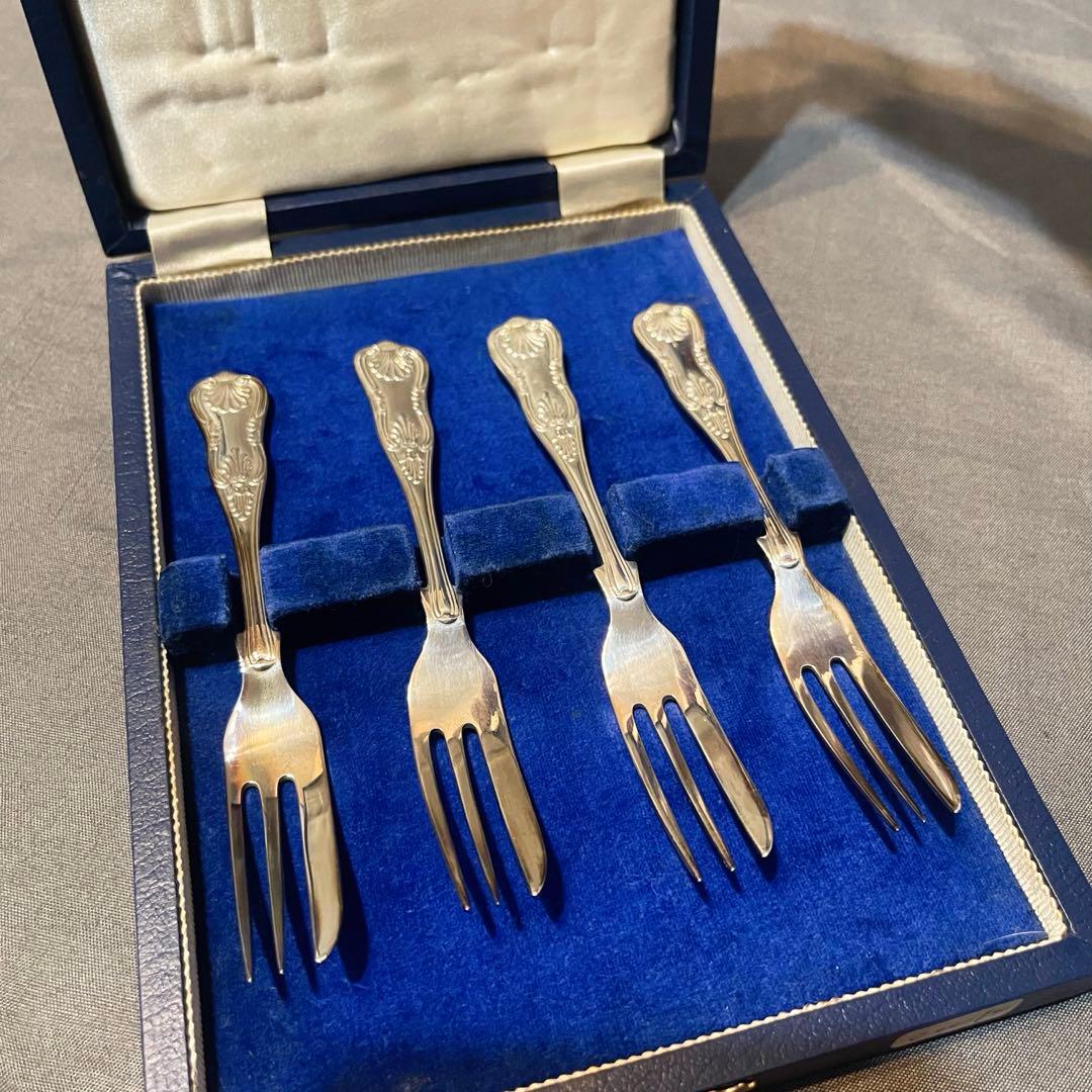 アンティーク　イギリス製　James Dixon シルバー925 銀フォーク4本