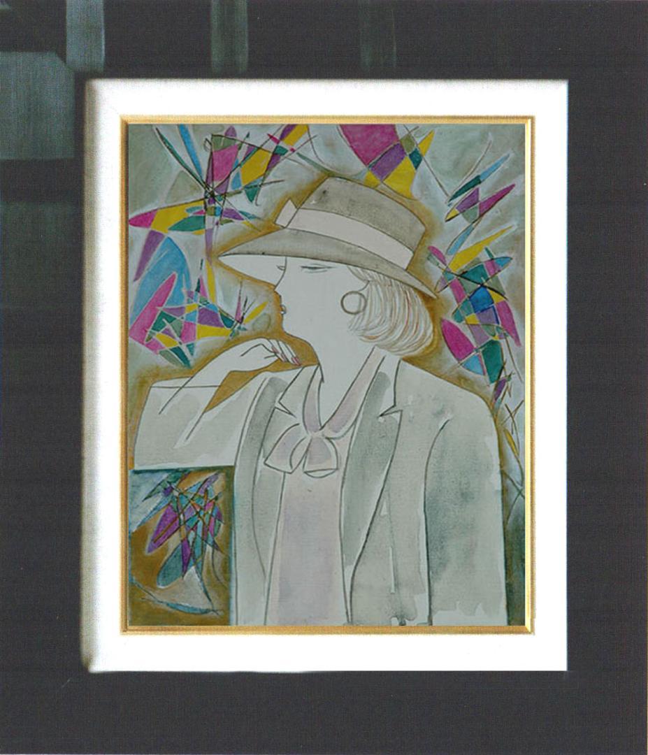 油絵 菅家令子 絵 絵画 インテリア 額付(銀) F4-071412 人物 女性