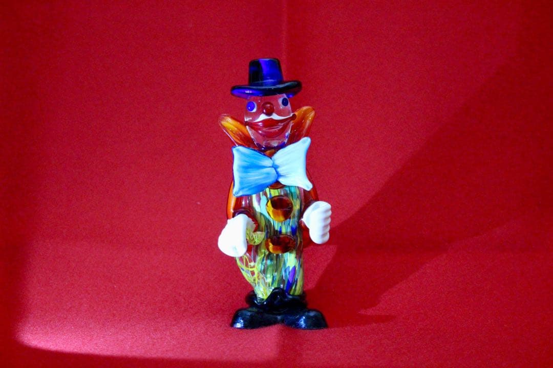 イタリア雑貨・ピエロコレクション【MURANO GLASS 赤の紳士】