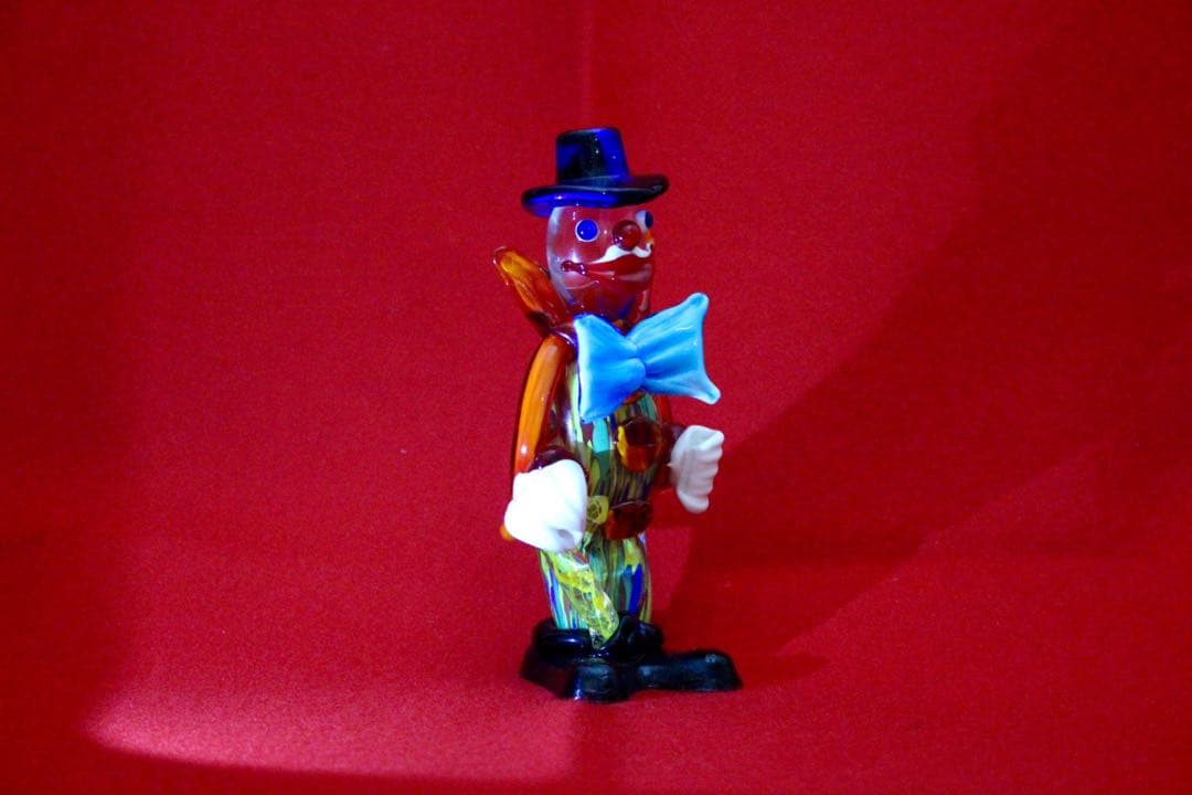 イタリア雑貨・ピエロコレクション【MURANO GLASS 赤の紳士】
