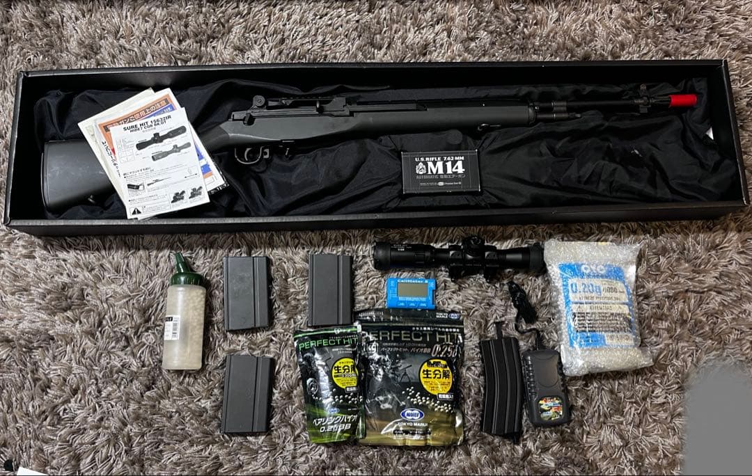 東京マルイ 電動M14 マガジン スコープ BB弾 付 サバゲーセット