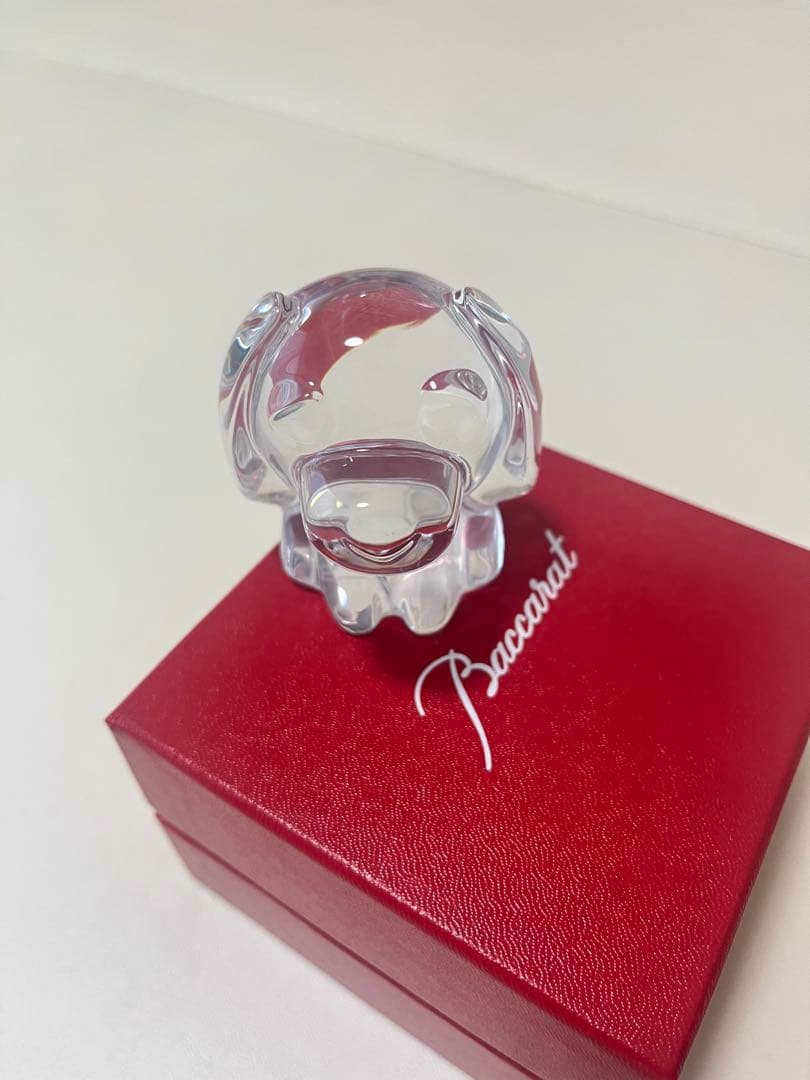 【アキラ様予約】Baccarat クリスタル お茶犬 専用ボックス付き 伊藤園