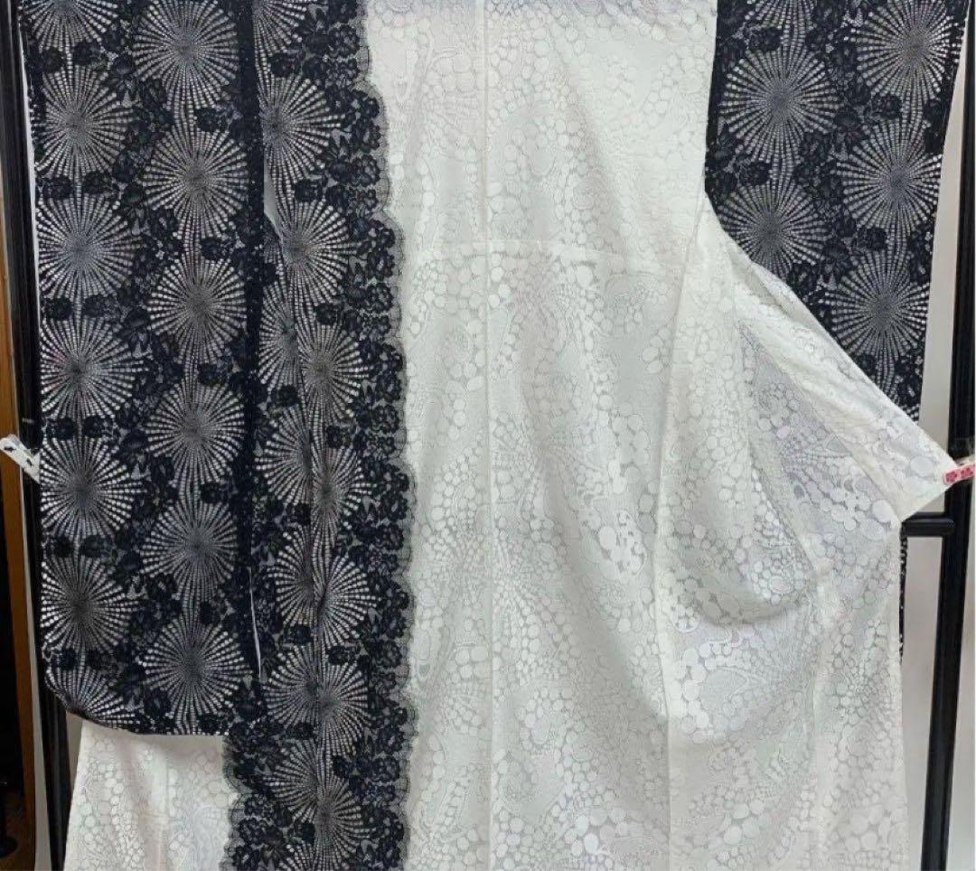 振袖セット　レース振袖　黒　白
