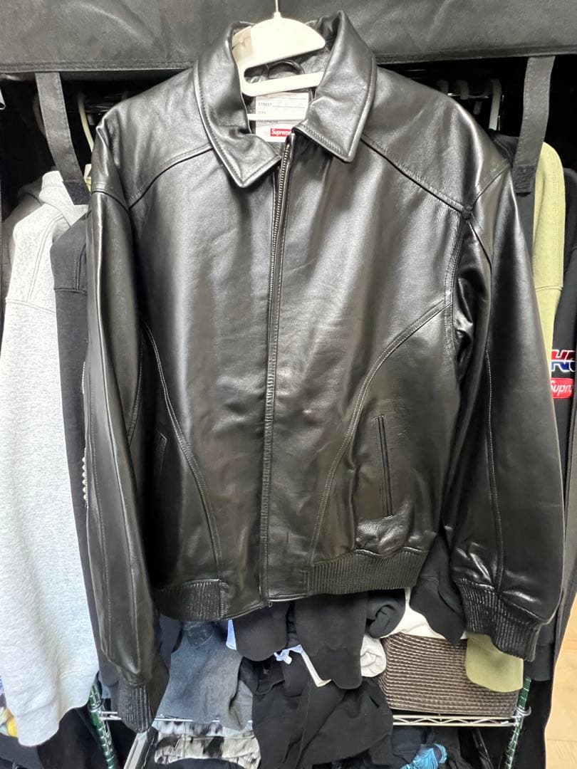 supreme スタッズ レザージャケット