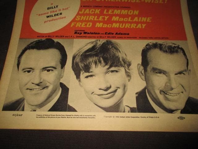 コレクション the apartment jack lemmon shiry maclaine