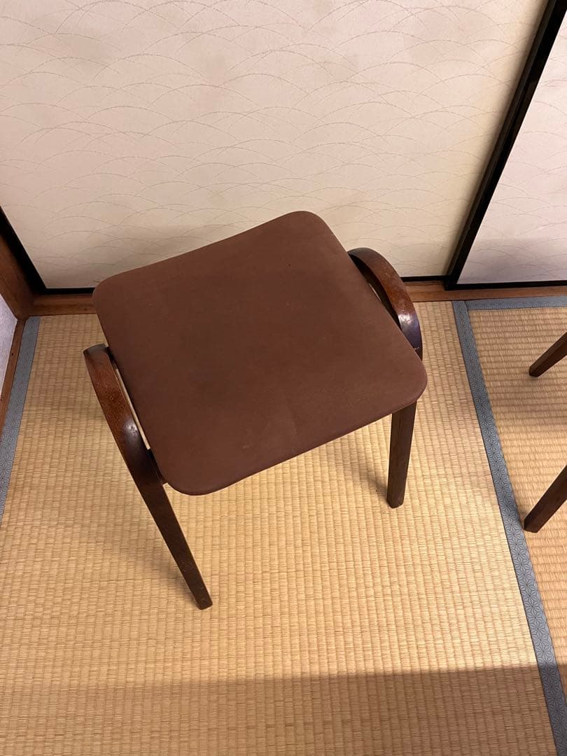 2脚セット 秋田木工 No.202 スタッキングスツール 剣持勇 送料込み