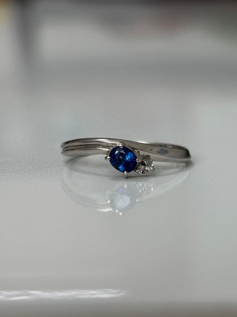 pt900 サファイアリング　9号