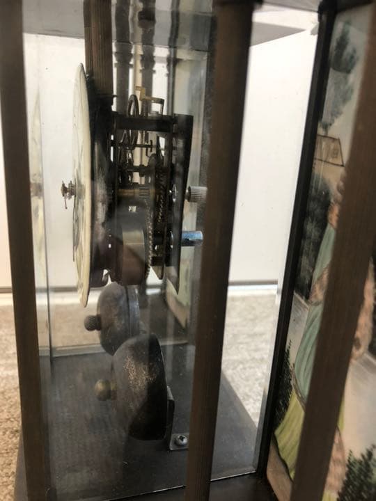 古い銅製  置き時計  アンティーク