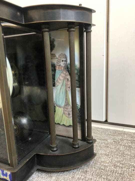 古い銅製  置き時計  アンティーク