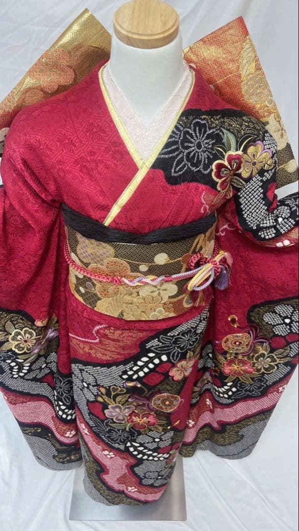 今だけ価格　振袖フルセット　振袖　正絹 振袖5点セット　成人式