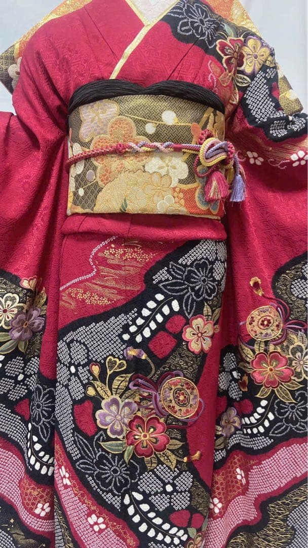 今だけ価格　振袖フルセット　振袖　正絹 振袖5点セット　成人式