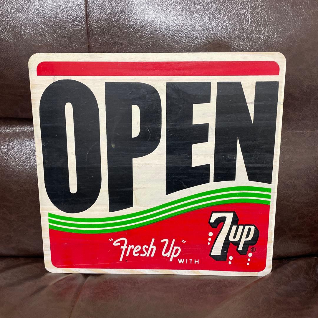 セブンアップウッドサインボードSEVEN UP WOOD SIGN BOARD