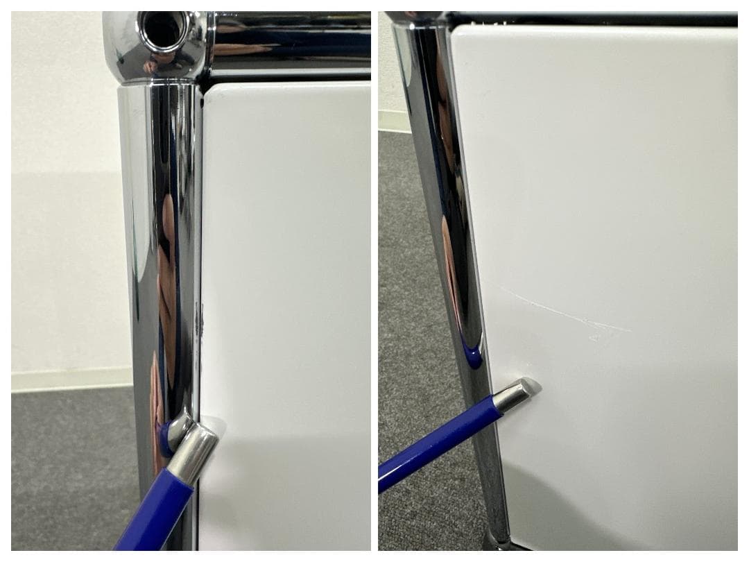 USMハラー■キャビネット　1列3段　白　2種類の鍵つき　パーソナルロッカー