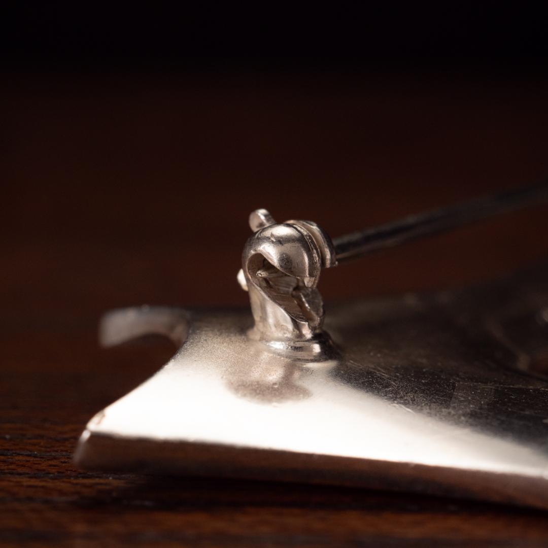  北欧モダンデザイン シルバーブローチ ジョージジェンセン