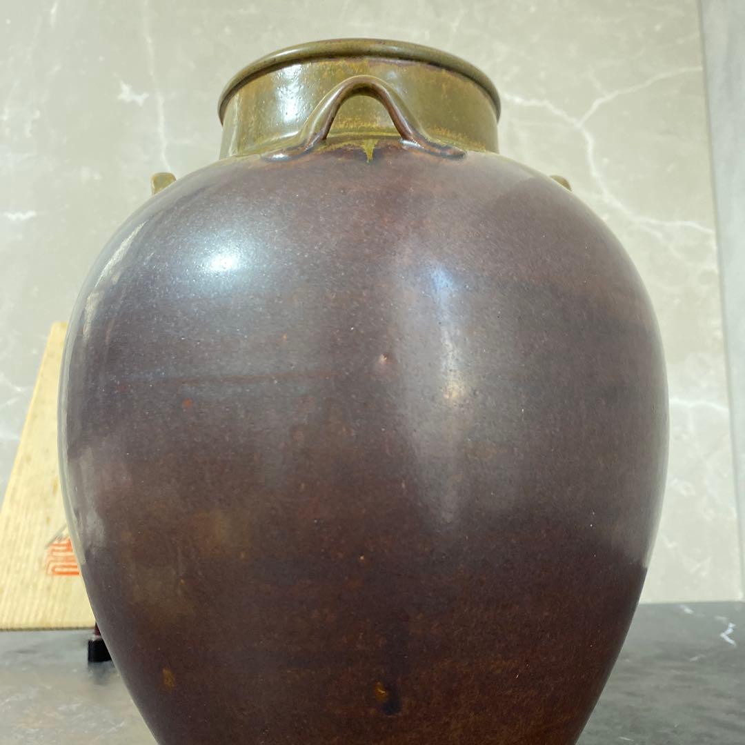 茶道具 尾中窯 市野克作 丹波焼 茶壺 飾壺 陶印 口切茶事 共箱