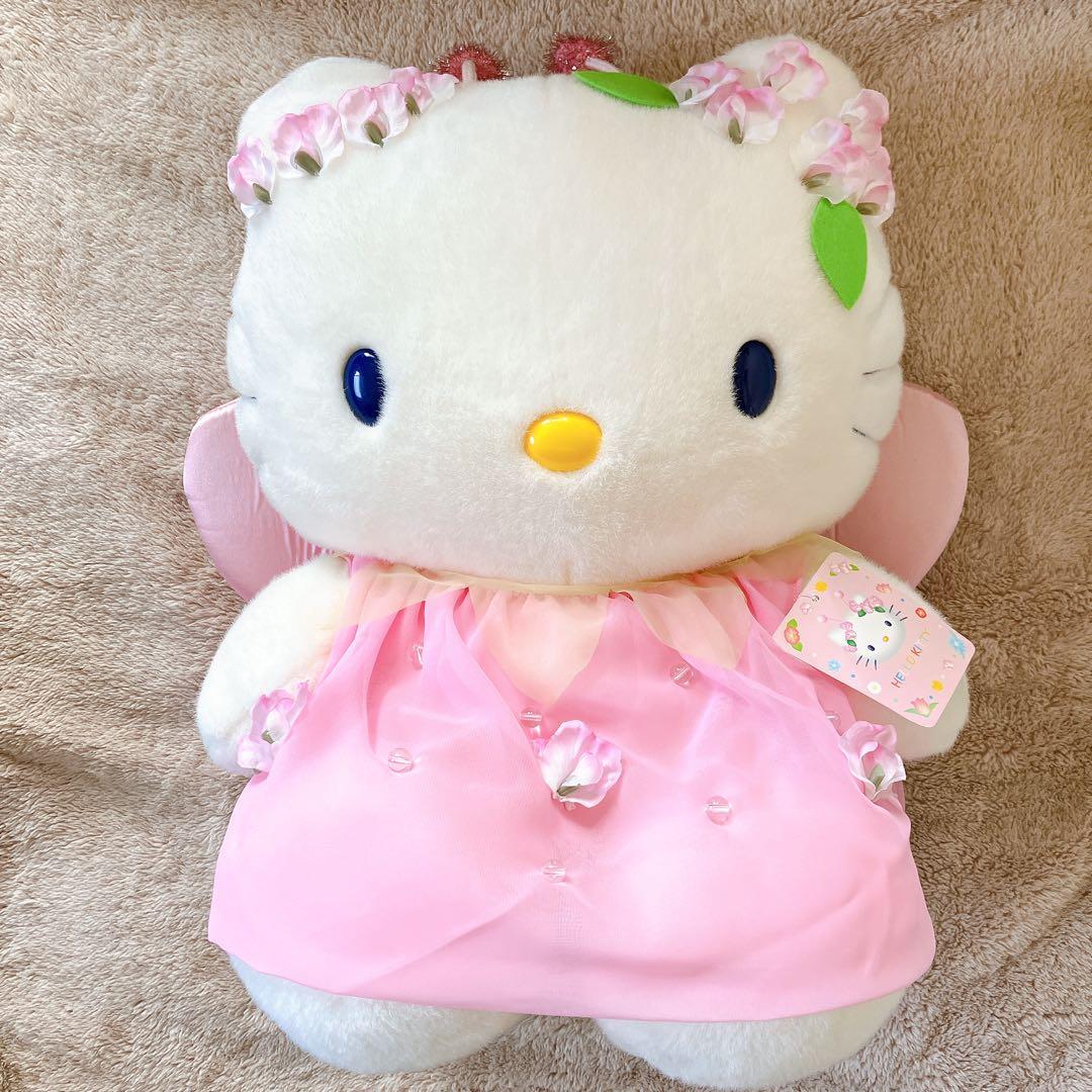 ハローキティ★フラワーフェアリー★スイトピー★特大LLサイズ★ぬいぐるみ★ピンク