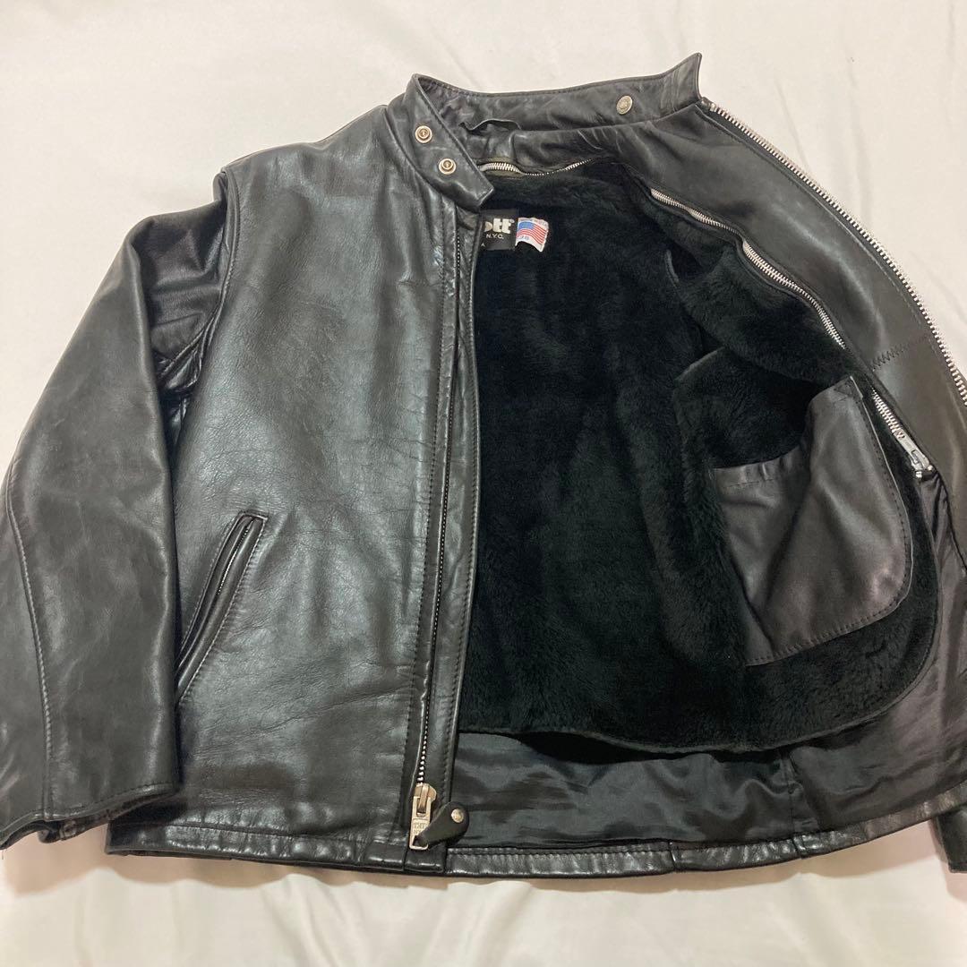 Schott ライダースジャケット　シングル　641 サイズ36 ボアライナー付