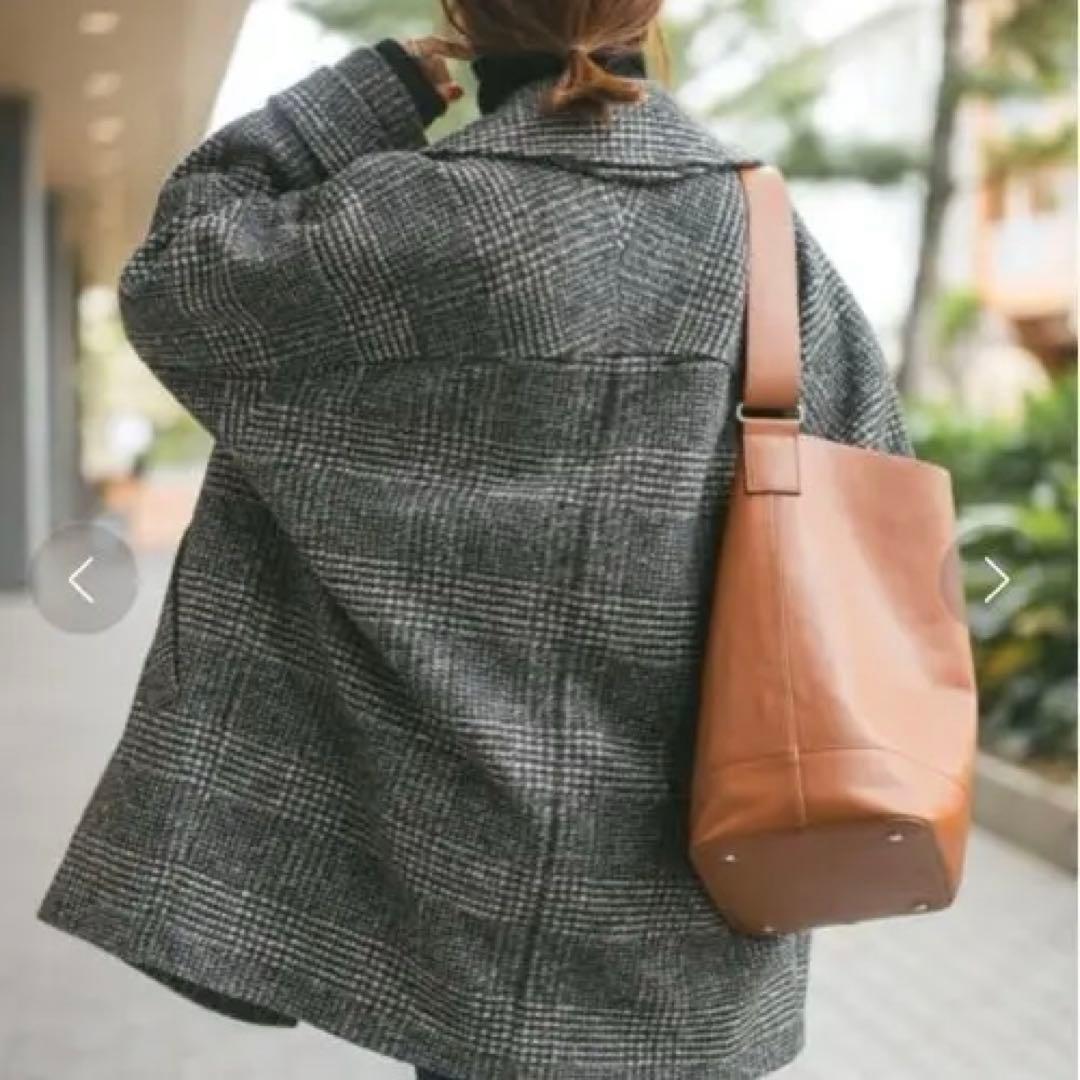 Spick & Span Wスライバーチェックハーフコート