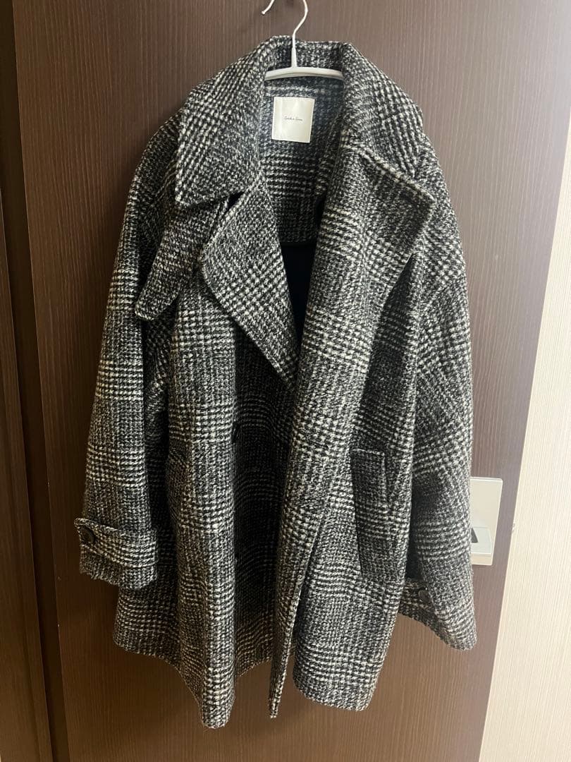 Spick & Span Wスライバーチェックハーフコート